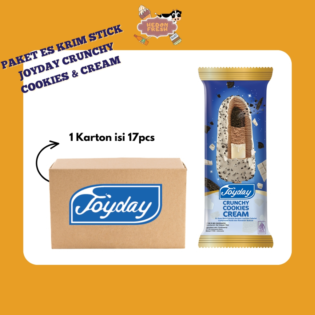 Paket Es Krim Stick Joyday Crunchy Cookies & Cream