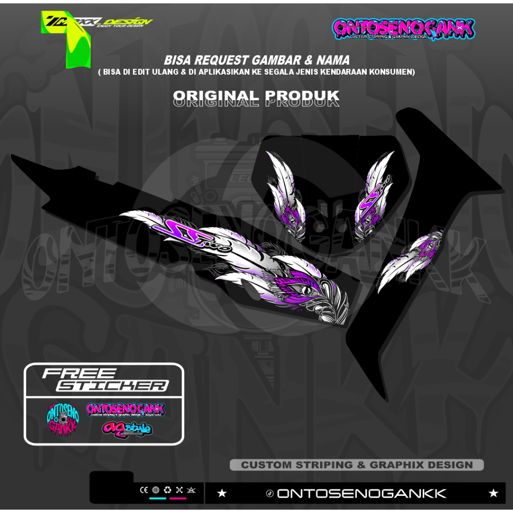 Striping Fizr Custom Fizr VARIASI Striping Fizr - Striping Fizr Full Clutch Fizr Sporty Striping F1z