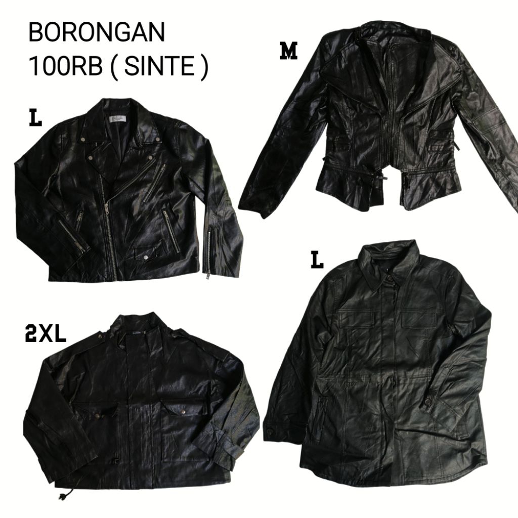 SINTE & OSCAR } BORONGAN 4 JAKET 100 RB KULIT SINTE YA