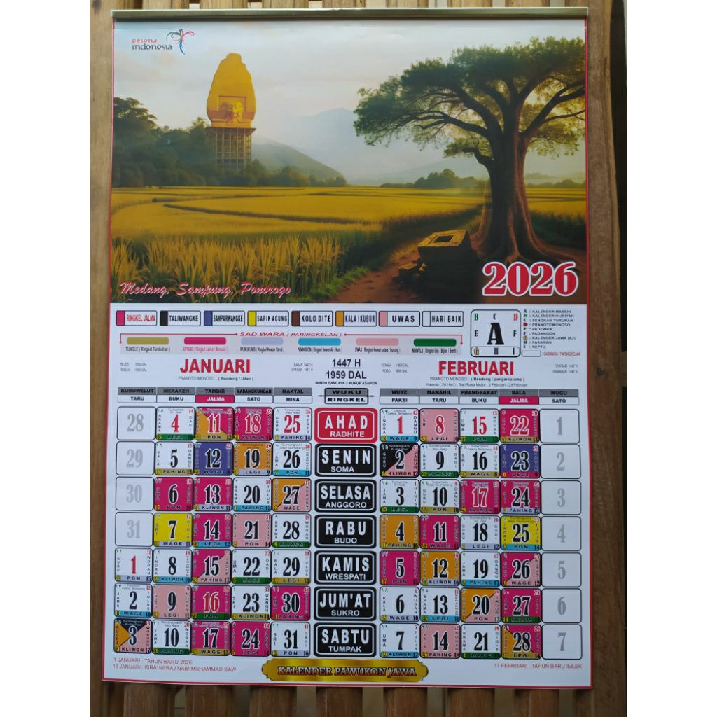 Kalender 2026 Murah - Kalender Pawukon Jawa Lengkap Pranatamangsa dan Hari Baik