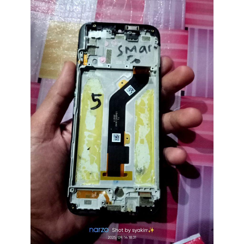lcd + frem Infinix smart 5 normal ORI copotan testead