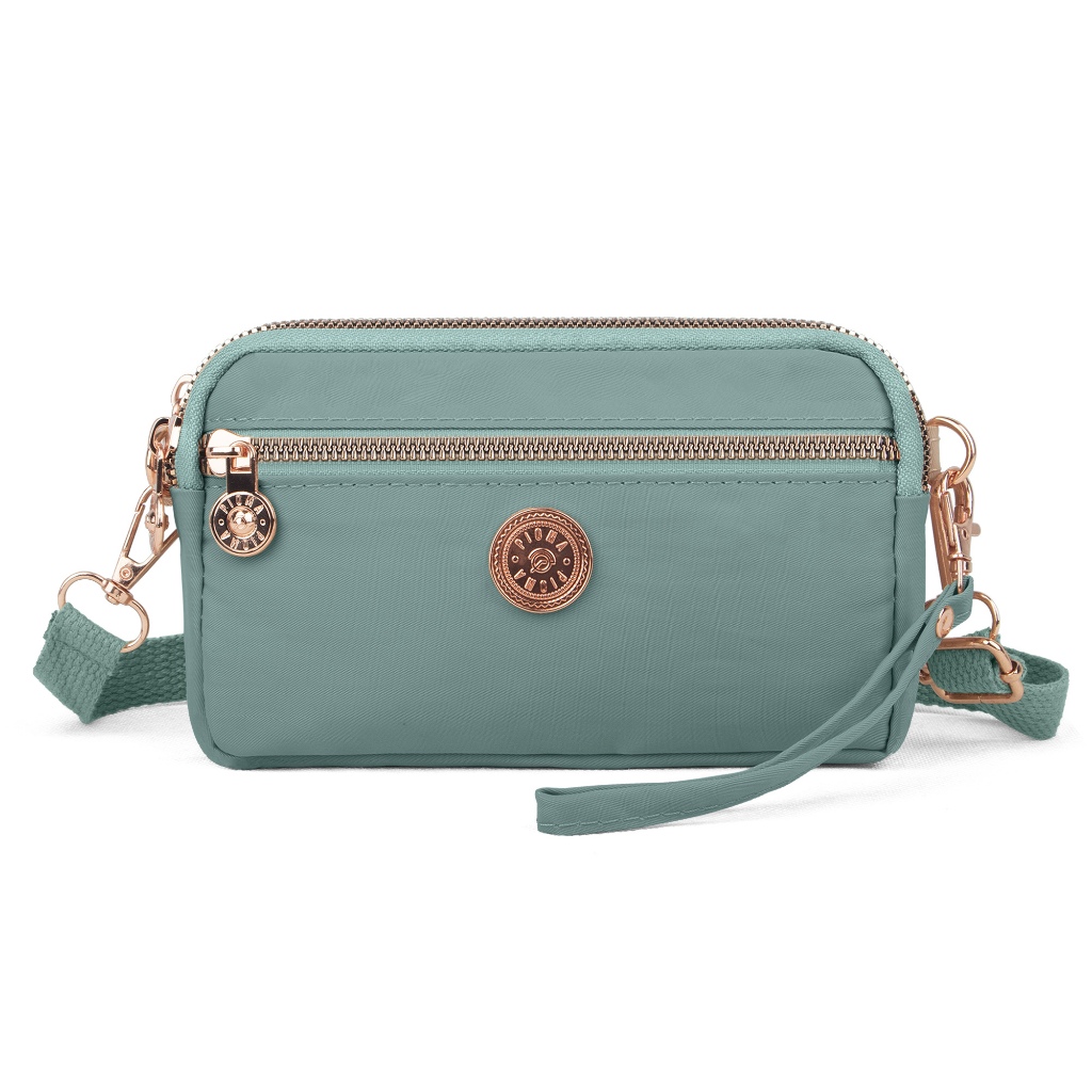 OMIRA BAGS DOMPET WANITA  3 RESLETING / PIOMA CELINA ROSE GOLD DOMPET HP 3 RUANG