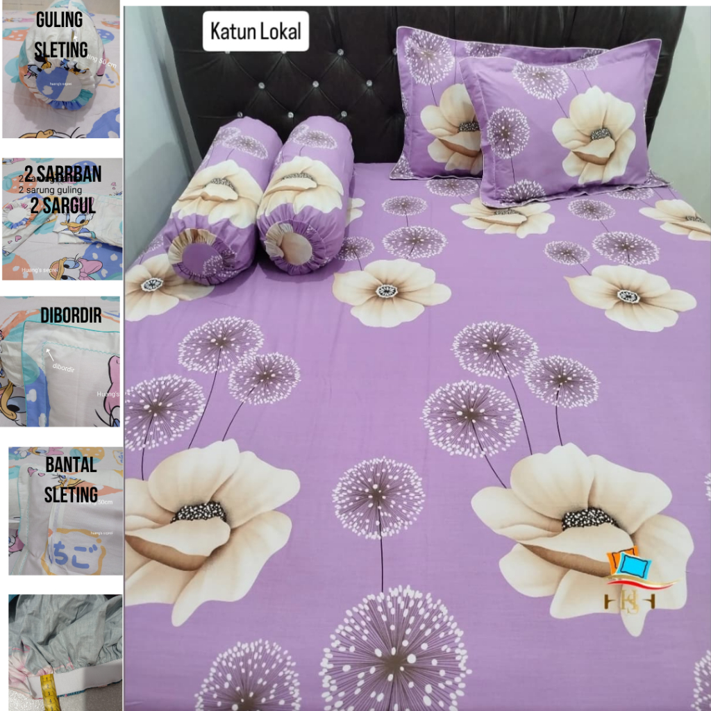 Huang’s Sprei katun lokal star beverly esra set motif dewasa 30x200x200_30x180x200_30x160x200_30x120