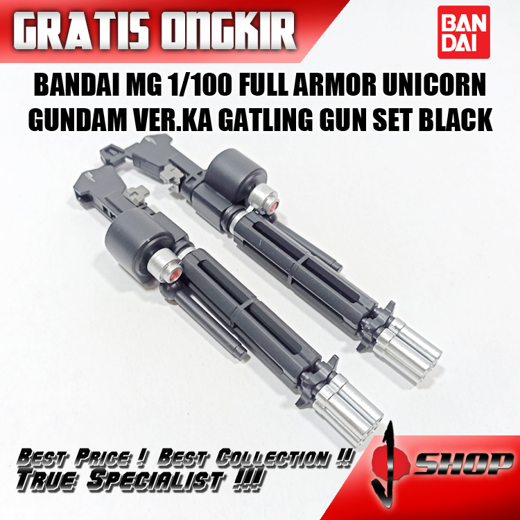 BANDAI MG 1/100 FULL ARMOR UNICORN GUNDAM VER.KA GATLING GUN SET BLACK MG1877