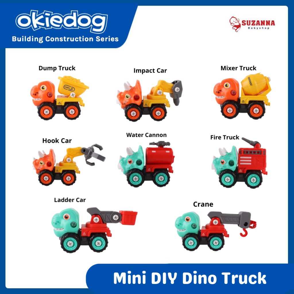 Okiedog Mini DIY Dino Truck - Mainan Edukasi