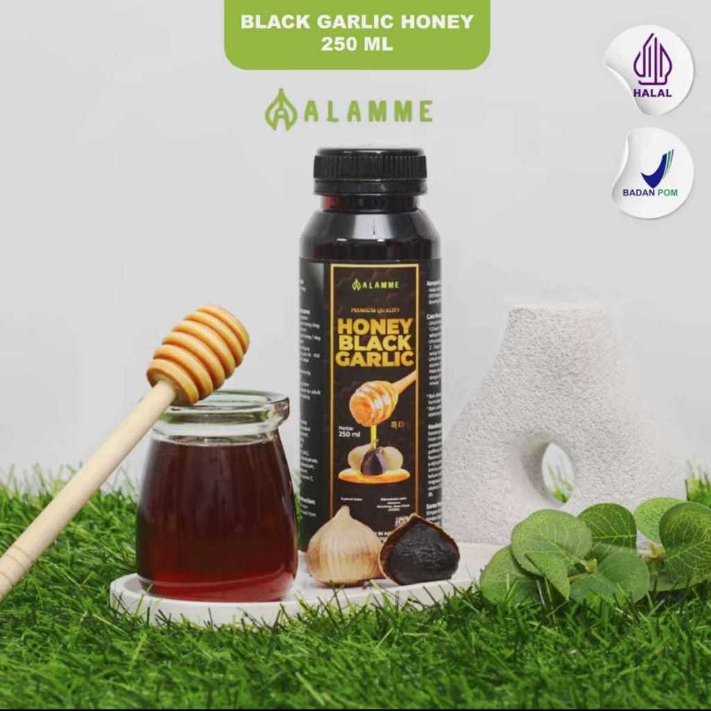 Alamme Honey Black Garlic - Black Garlic Honey - Madu Bawang Hitam Tunggal 250 Ml
