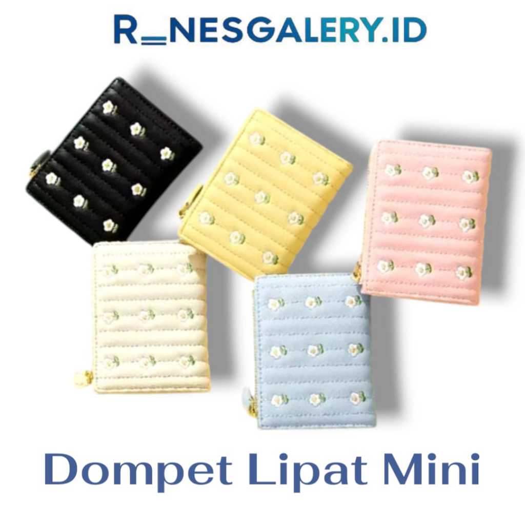 Dompet Wanita motif bunga kecil premium cantik dan lucu