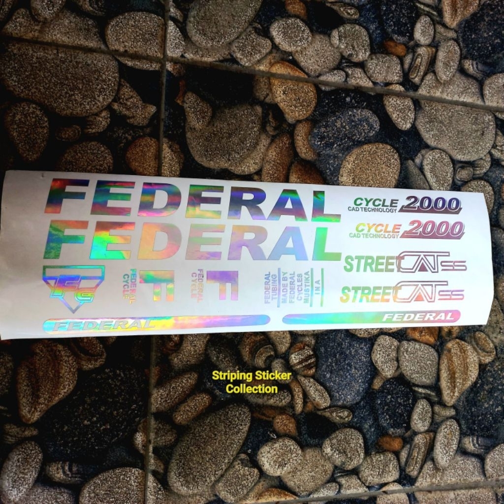 Sticker Sepeda FEDERAL FC 2000 STREET CAT Cutting
