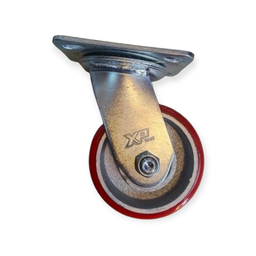 Roda Troli PU Heavy Duty 4 Inch Hidup