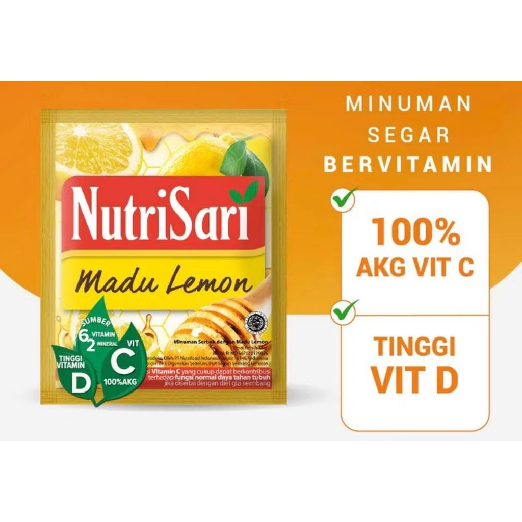 

NutriSari Madu Lemon 1 Renteng - 10 Sachet