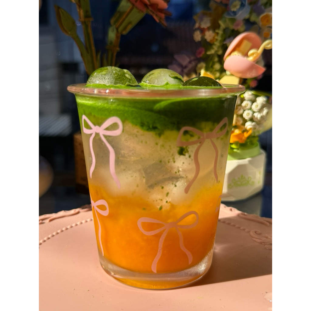 

Mango Coconut Matcha with Wild Mint Syrup