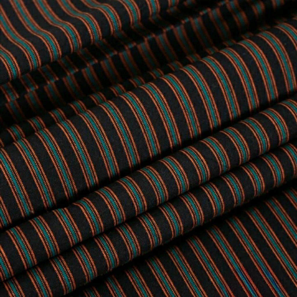 Kain Lurik Klasik Orange Tosca / Batik Lurik Asli Tenun Klasik