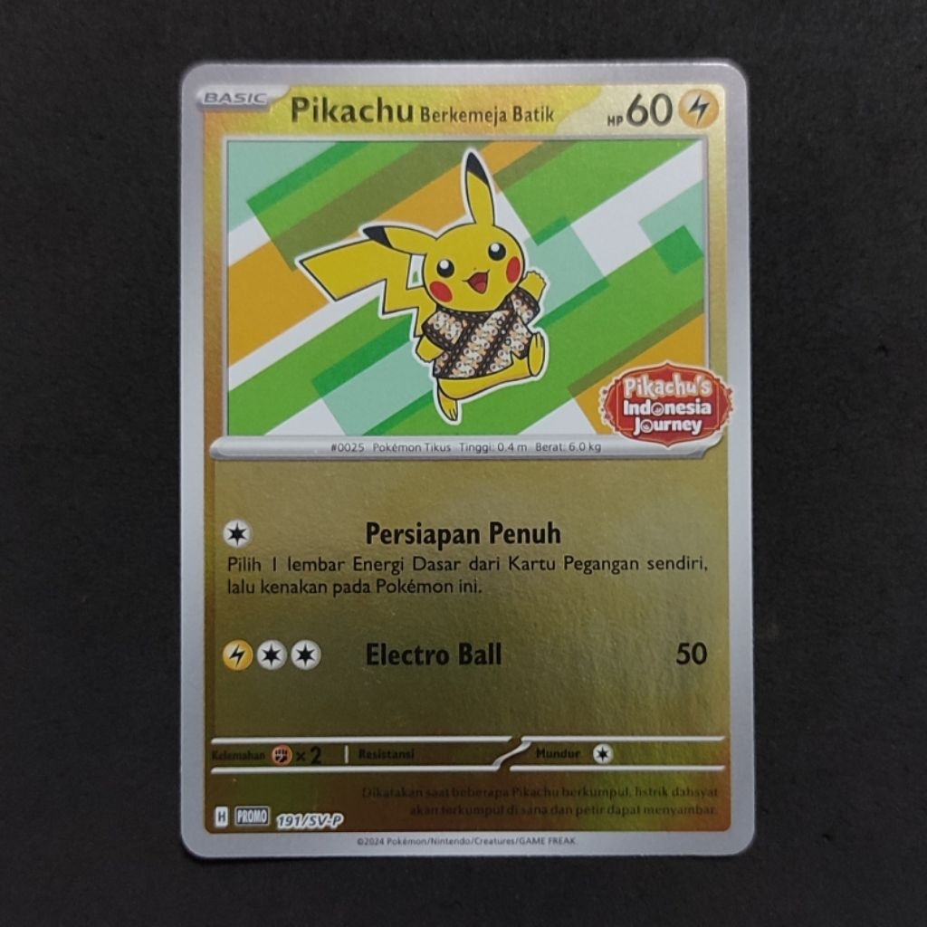 Pikachu Batik Holo TCG Pokemon Indonesia