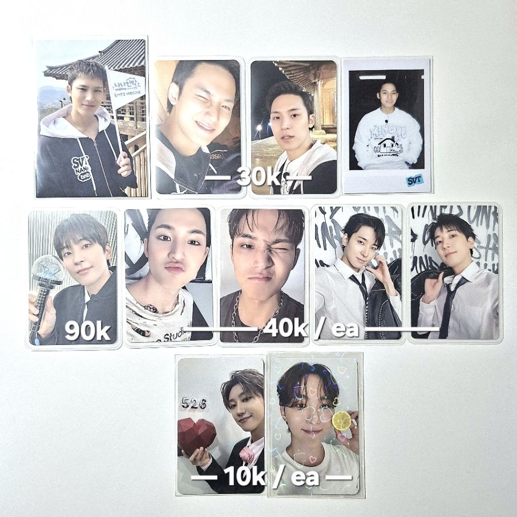 [ READY ] photocard pc seventeen mingyu wonwoo seungkwan the8 nana bnb kit caratzone caratland happy