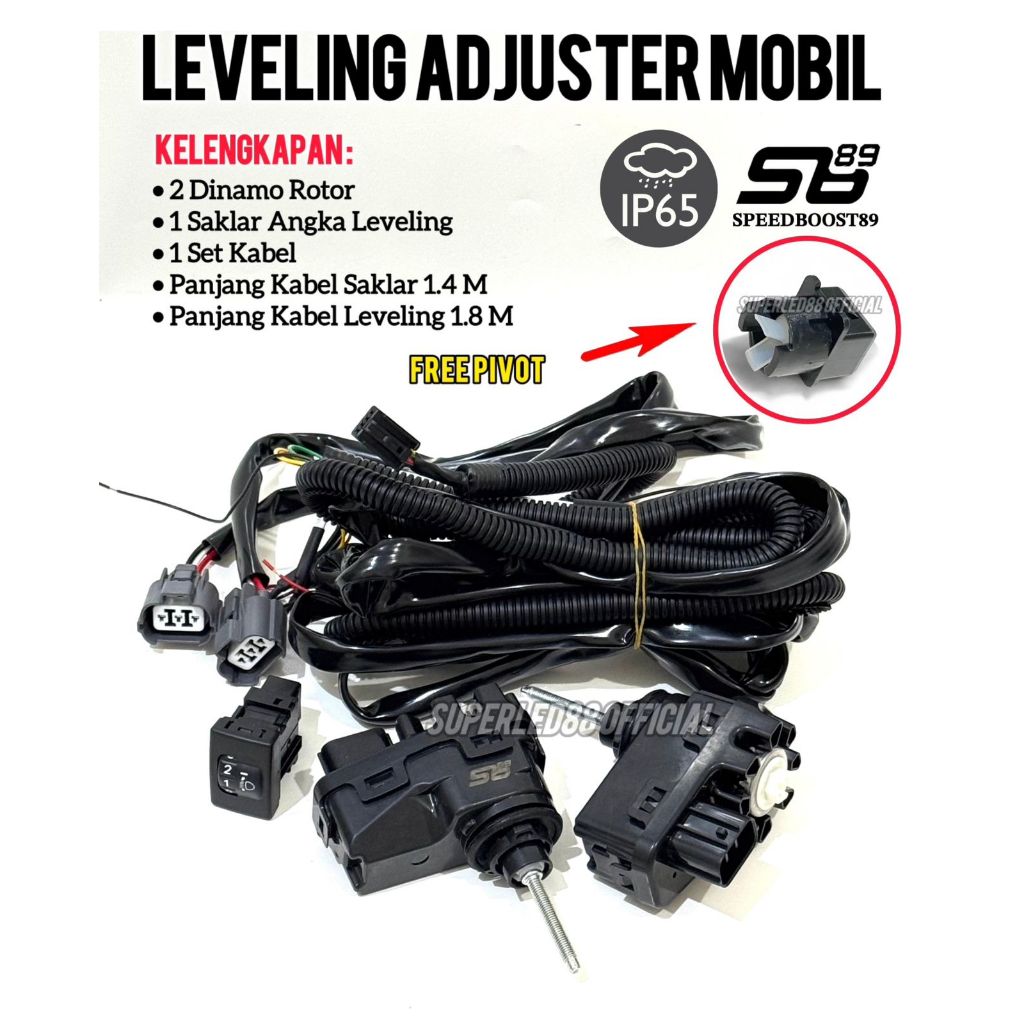 ELECTRIC LEVELING LAMPU 2 DINAMO ROTOR AES PLUS SAKLAR OEM 10 STEP 5 BAR MOBIL PROJIE BILED HID