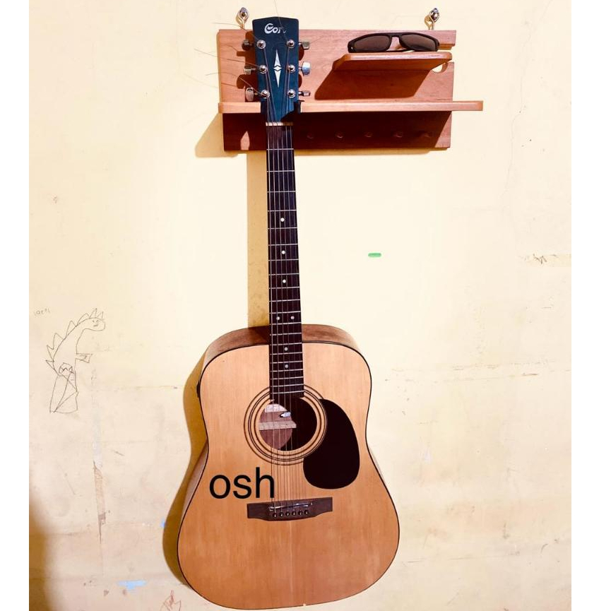 Stand Guitar Tempel/Gantung,Gantungan Gitar,Rak Dinding Stand Gitar Berbahan Kayu