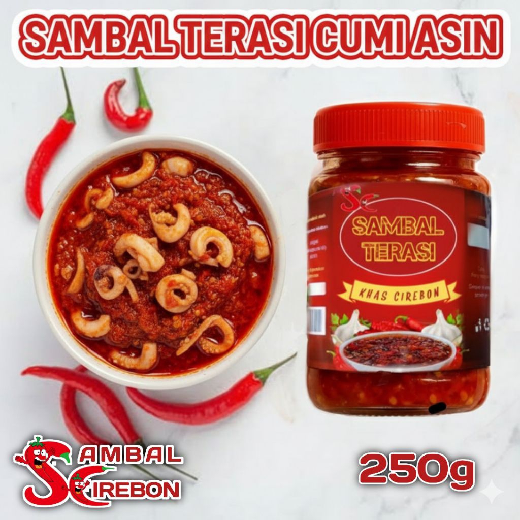 SAMBAL TERASI CUMI ASIN Pedasnya pas, gurihnya mantap, aroma terasi bakar khas Cirebon bikin nagih d