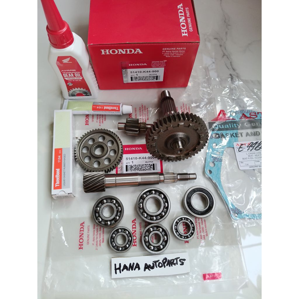 PAKETAN GIGI RASIO HONDA BEAT ESP SCOOPY ESP VARIO 110 ESP KODE-K44