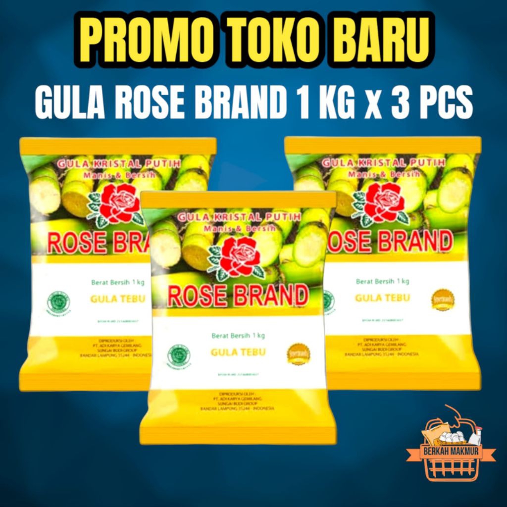 

Gula Pasir Rose Brand 1 Kg x 3 Pcs