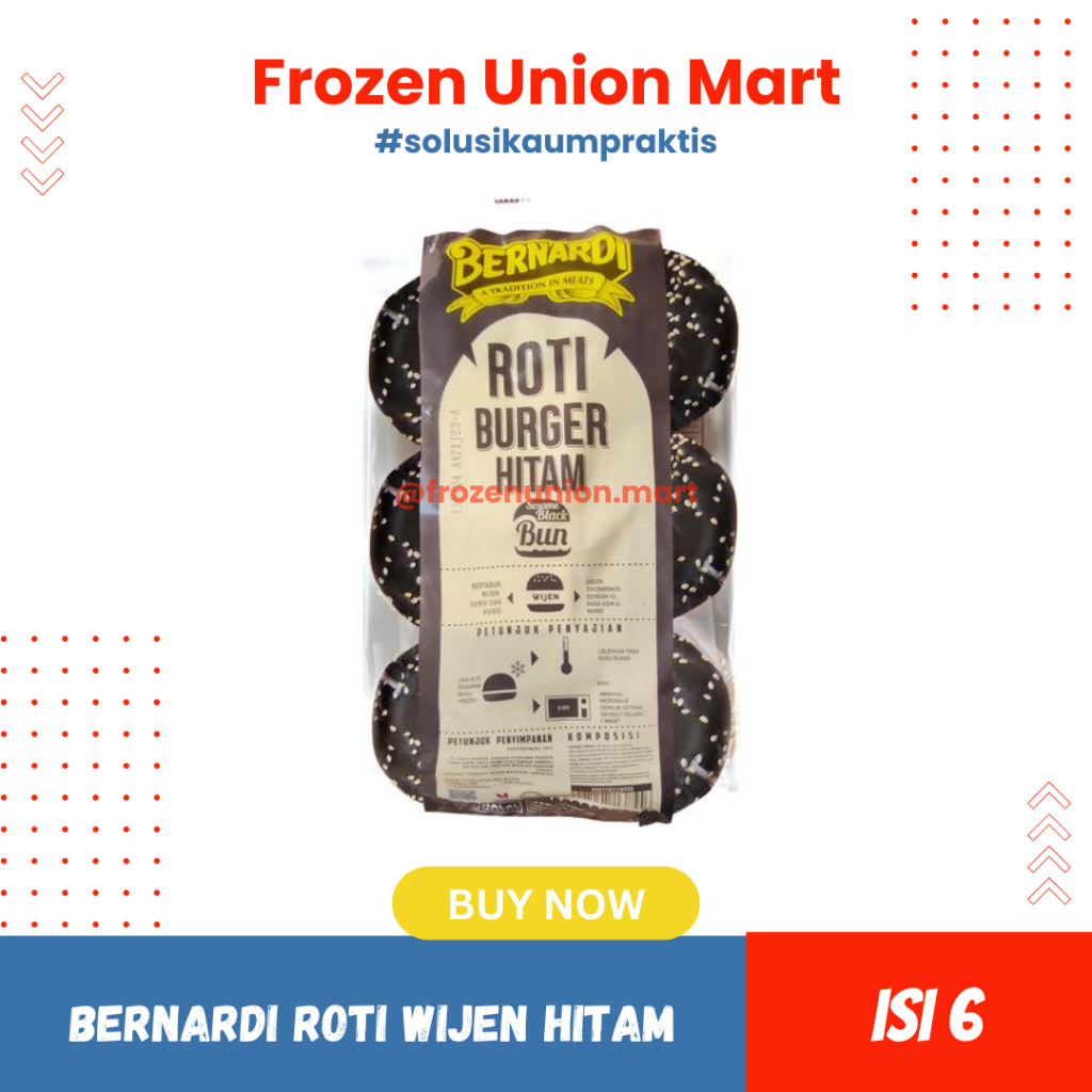 

Bernardi Roti Burger Bun Wijen Hitam isi 6