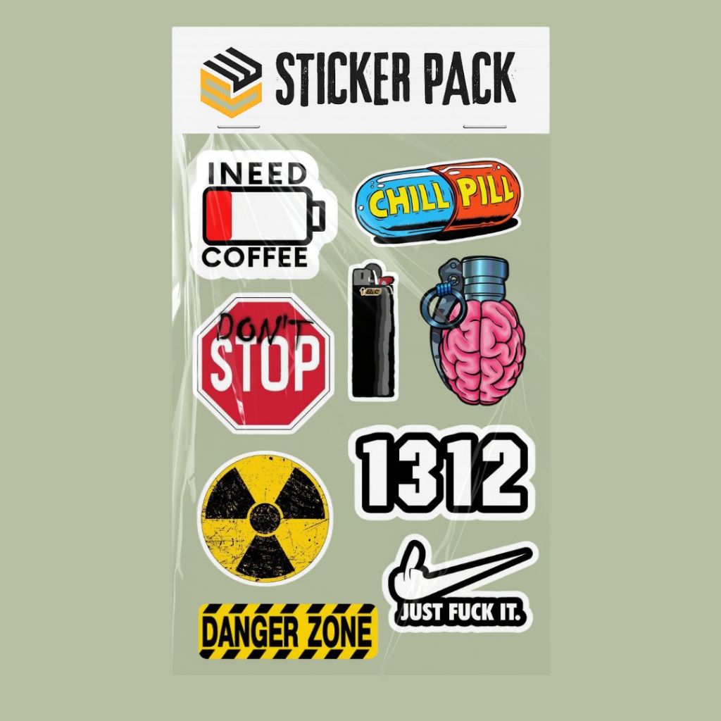 

Stiker Pack Aesthetic Unik – Chill Pill, Danger Zone, Typography, Retro, Minimalist, Quotes (WS1-19)
