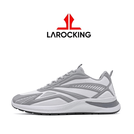 Sepatu Sneakers Larocking Vega - Abu Putih | Sepatu Olahraga Running Gym Pria Wanita