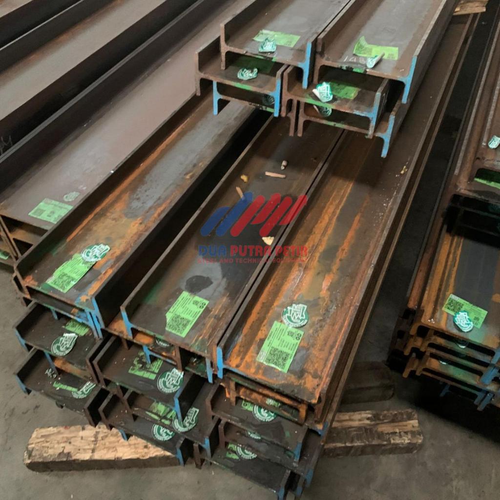 Baja WF 150 x 75 x 5 x 7 mm Panjang 12 m Berat 168kg Besi WF 150 Surabaya Tabel Baja WF SNI