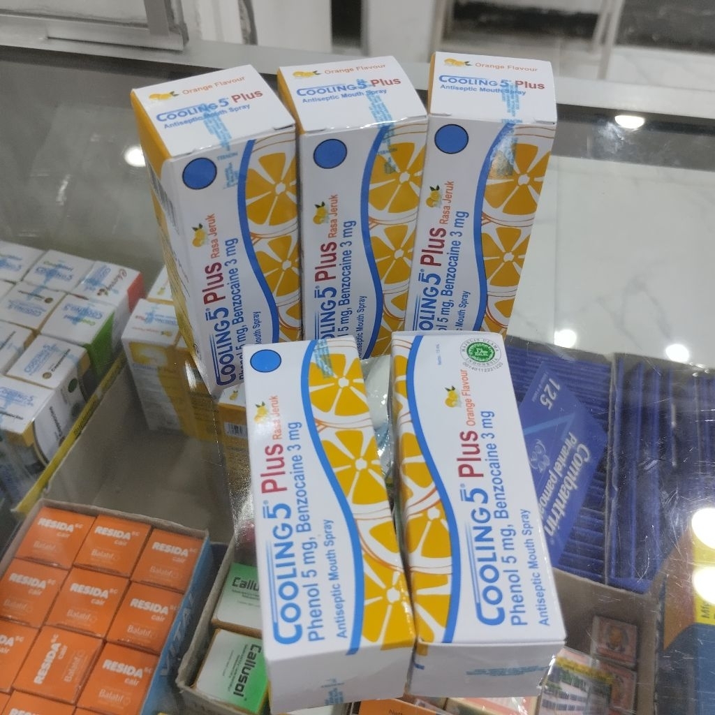 Cooling 5  plus orange obat sakit gigi semprot