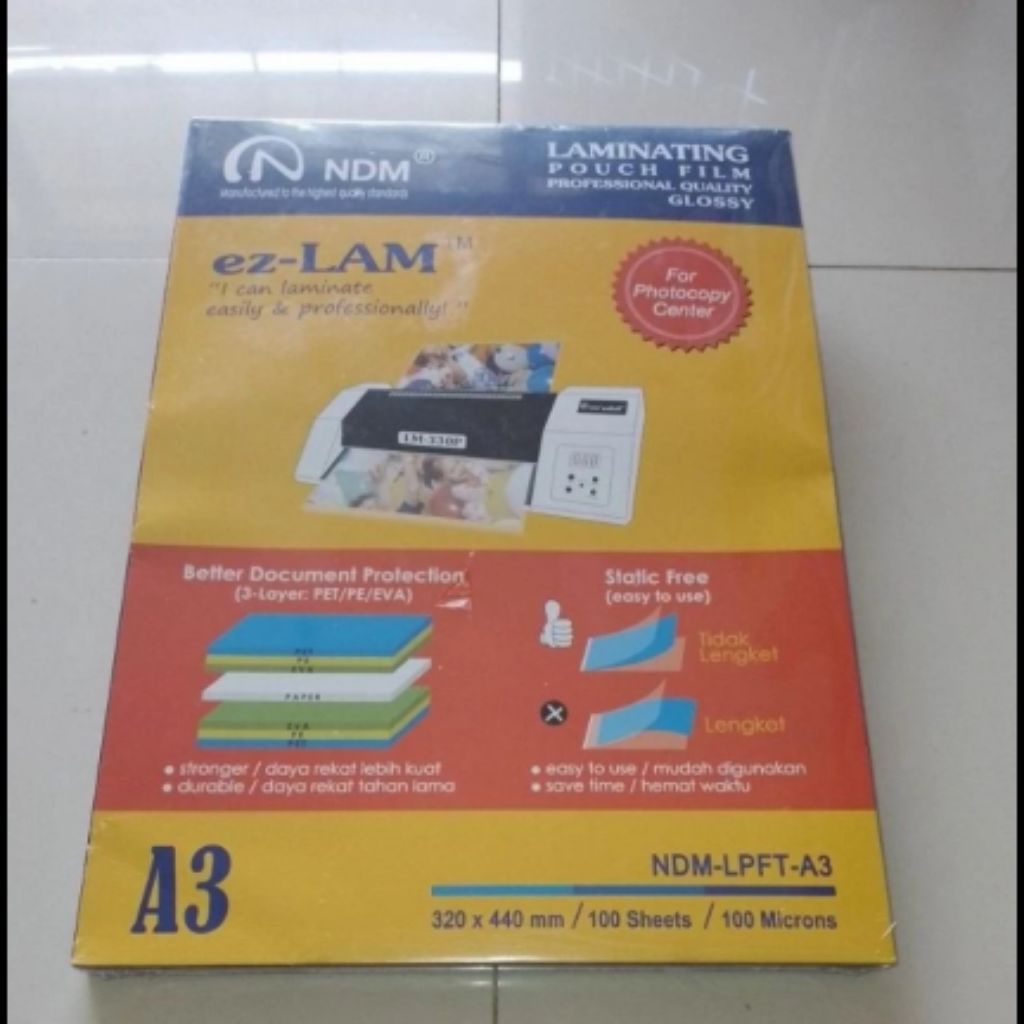 

Plastik laminating NDM A3