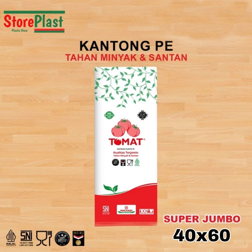 Plastik PE Tomat Ukuran Besar 40x60