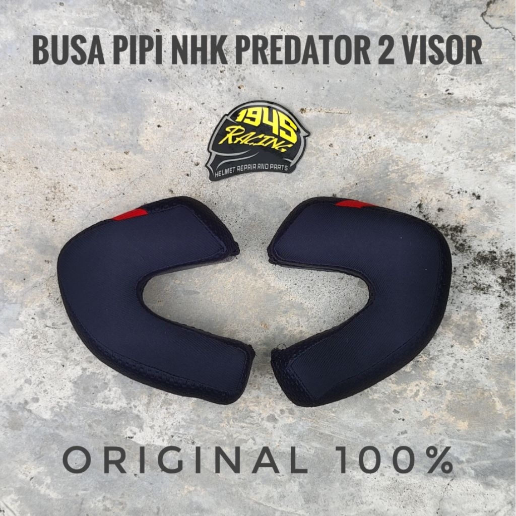 Busa pipi helm NHK Predator 2 Visor Original 100% atau NHK Predator Double Visor Original 100%