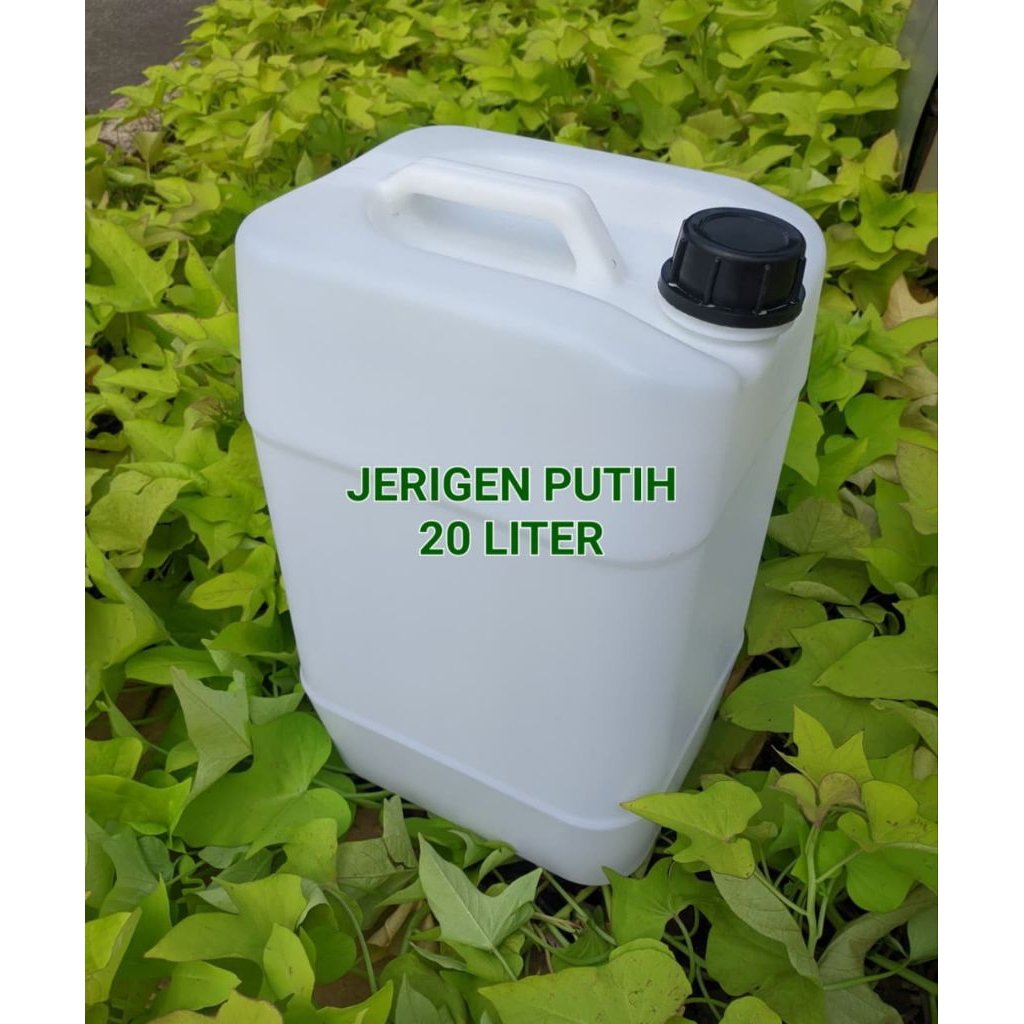 Jerigen Putih 20 Liter Baru - Tutup Segel
