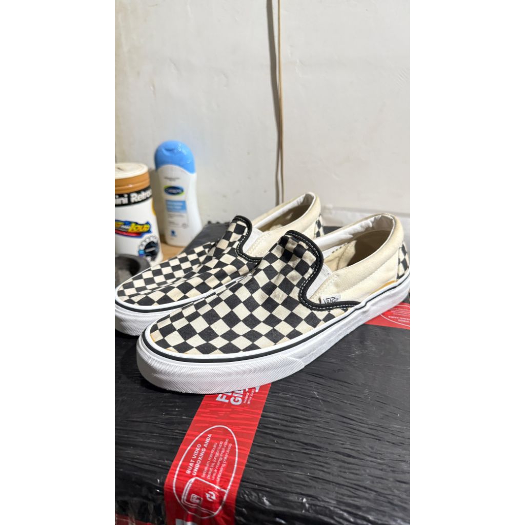 Sepatu Vans Slip On Cekerboard Original