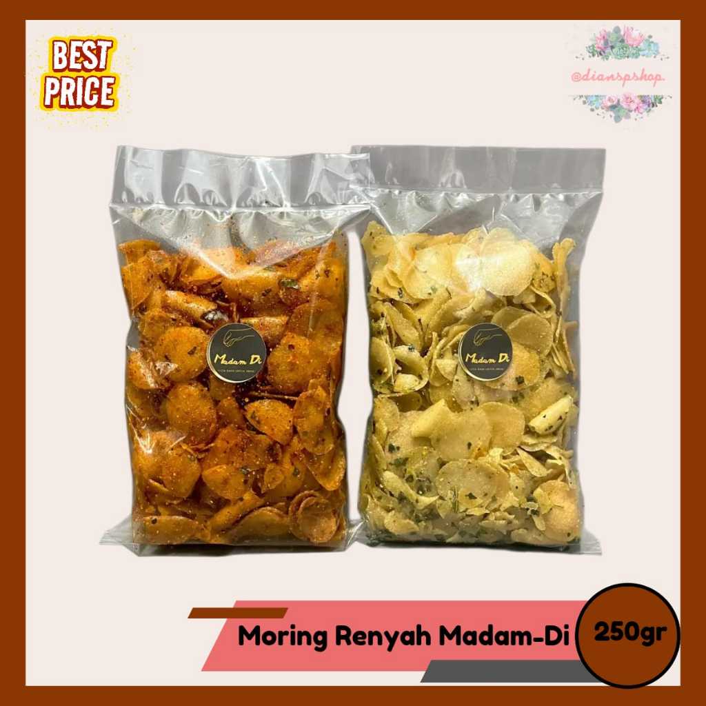 

Moring Renyah MadamDi Cemilan Asli Dapur MadamDi Camilan Gurih Pedas Khas Garut 250gr