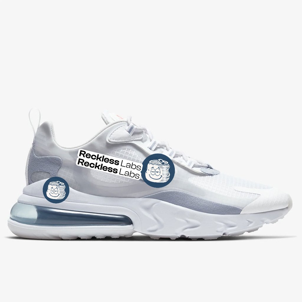 Sepatu Sneaker Air Max 270 React SE GS White Pure Platinum Indigo Fog Original