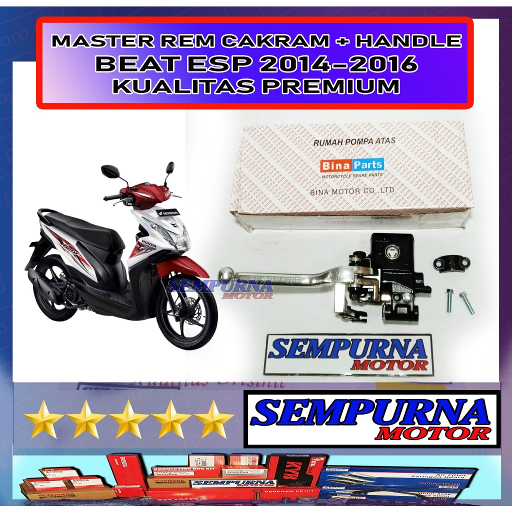 Master Rem Cakram Atas + Handle Beat Esp Tahun 2014 2015 2016 Merek BINA PARTS