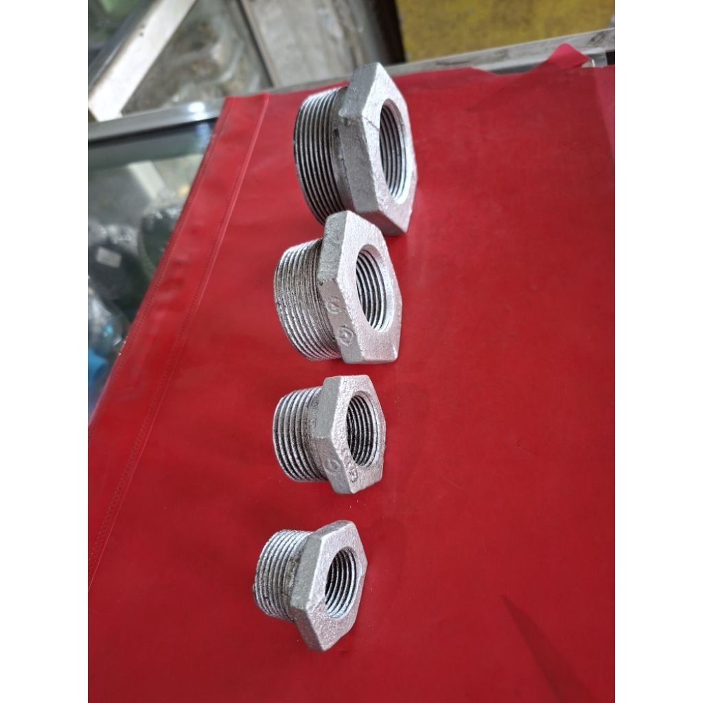 VLUG RING FITING PIPA GALVANIS 1/2×3/4 IN 3/4×1 IN 1X1¹/4 IN 1¹/2 X 2 IN VLOG RING GALVANIS TEBAL