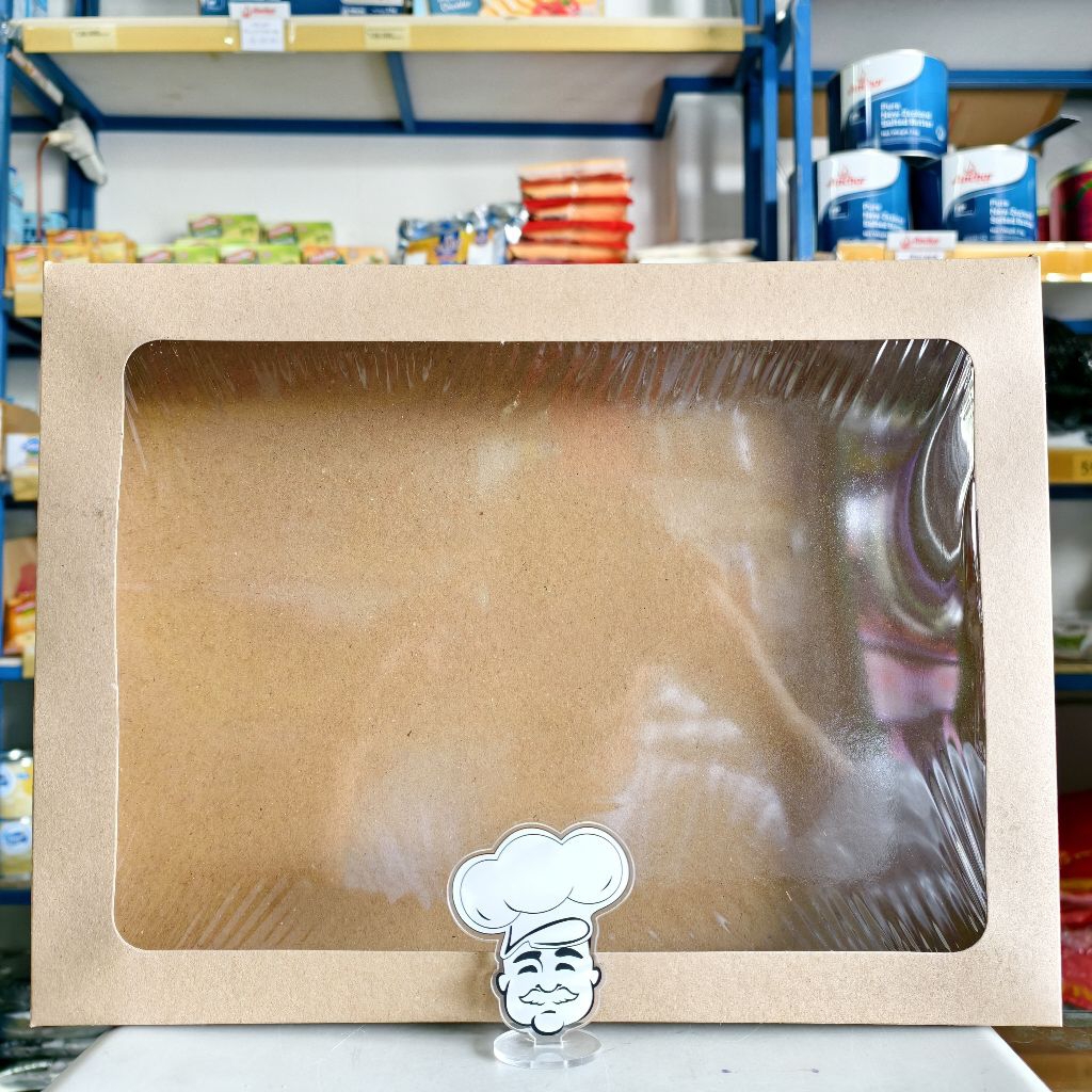 Dus Donat Kaca Isi 12 Donat ( 38 x 29 Cm) (Per 5Pcs) / Kotak Donat Coklat Isi 12 Donat / Kotak Donat