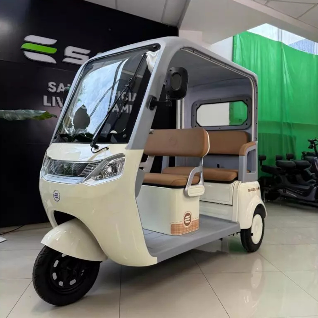 Sepeda Listrik Roda 3 SAIGE LYRA Mirip Mobil Bajai Tempat Duduk Luas Garansi Resmi