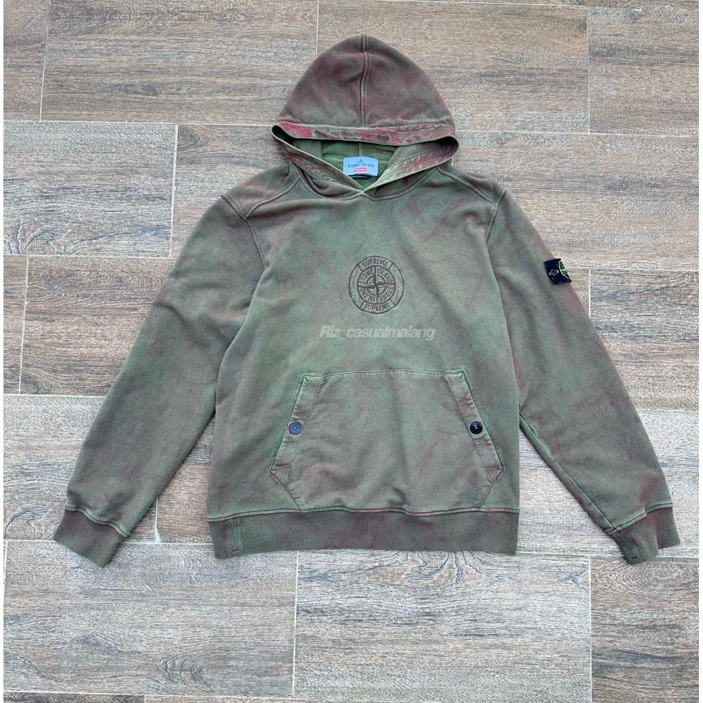 stone island x supreme hooded dust colour