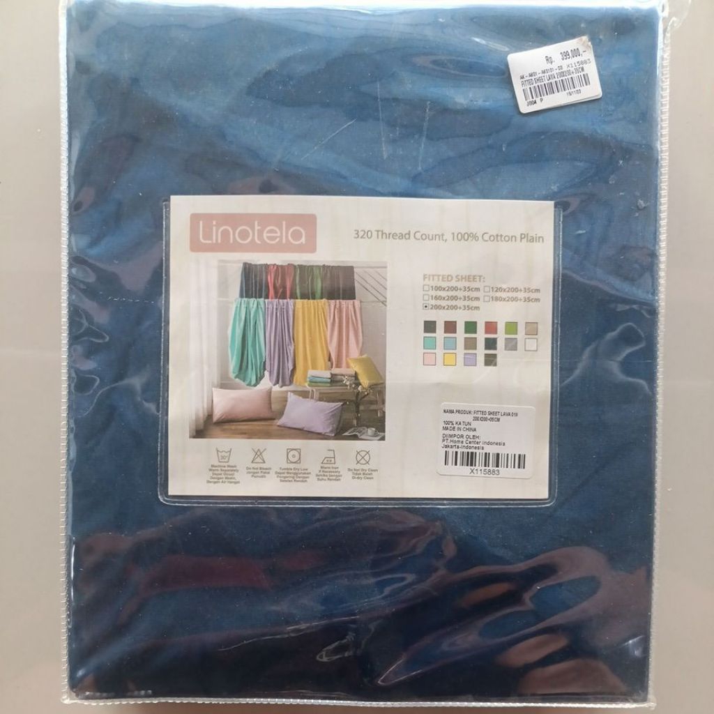Seprei LINOTELA berkaret king katun Fitted Sprei Sprei Informa ukuran 200 x 200 cm