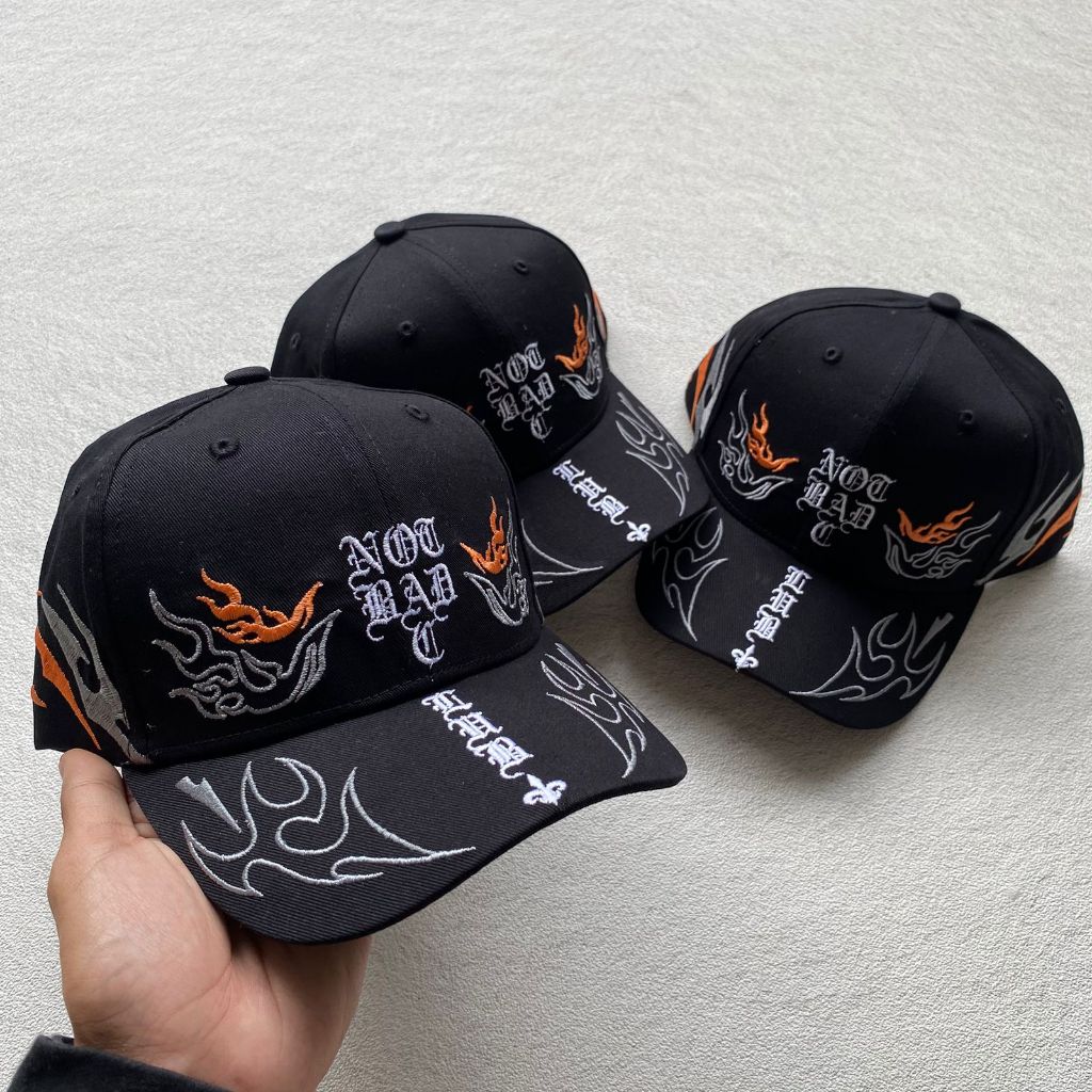 TOPI FOLO CAPS ROPEHATE FULL BORDIR SPESIAL SERIES NOTBADCLUB ARTIKEL FLAME