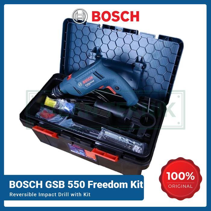 Bor Beton Bosch GSB550 Freedom Kit Impact Drill GSB 550 Freedom Kit