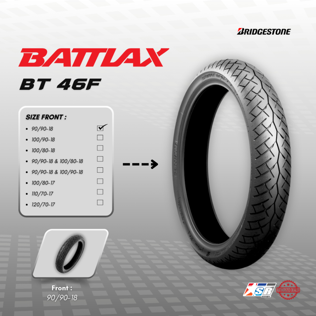 Bridgestone Ban Battlax BT46 F 90/90-18 Sport Touring Made in Japan