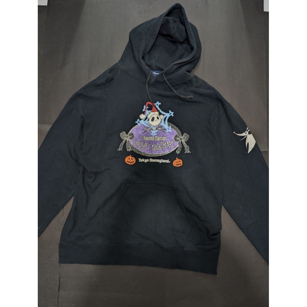Jaket Hoodie pria wanita Vintage Tokyo Disneyland Hauled Mansion Holiday Nightmare Rare Size XL Like