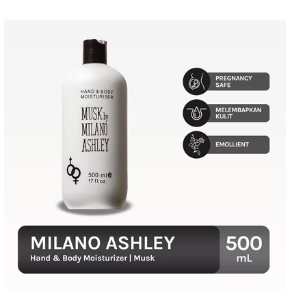 MILANO MUSK BY ASHLEY Body Lotion 500ml - MUSK BY MILANO ASHLEY Hand & Body Lotion Moisturiser  500m