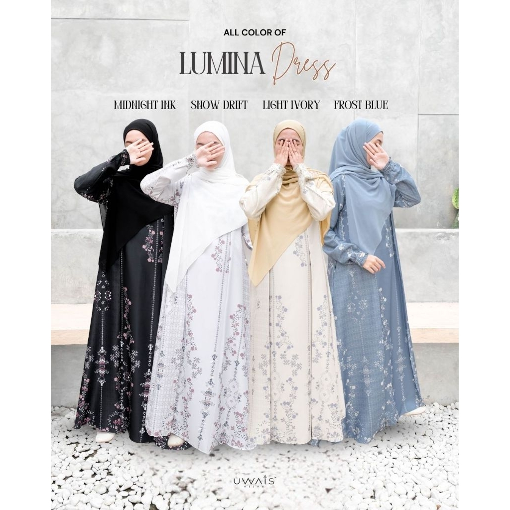 (READY) LUMINA DRESS GAMIS UWAIS HIJAB