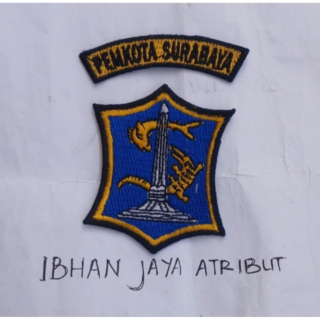 badge / logo / emblem / patch KOTA SURABAYA bordir