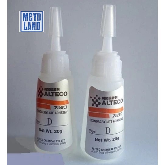 Alteco Lem D 20gr Instant Glue Power Lem Mika Botol Super ORIGINAL Japan Serbaguna untuk PVC Plastik