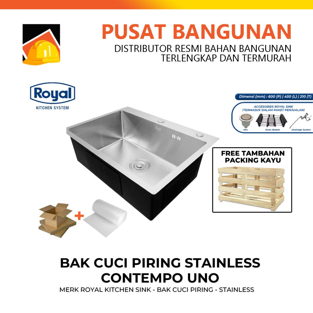 BAK CUCI PIRING ROYAL KITCHEN SINK CONTEMPO UNO